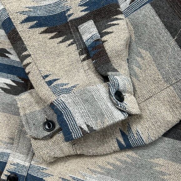 Jachs New York Men's Aztec Pattern Shirt Jacket Shacket Fleece Lined Pockets XL - Picture 7 of 11